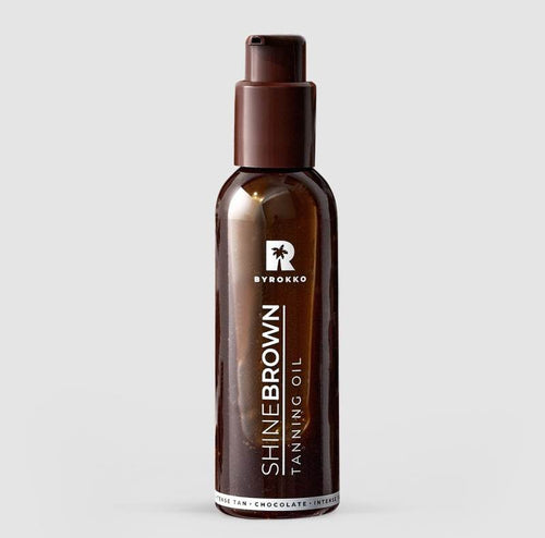 BYROKKO Shine Brown Chocolate Oil - Super fast bronzing oil. Achieve a next-level natural bronze with our 2023 improved BYROKKO™️ formula that enhances tan acceleration