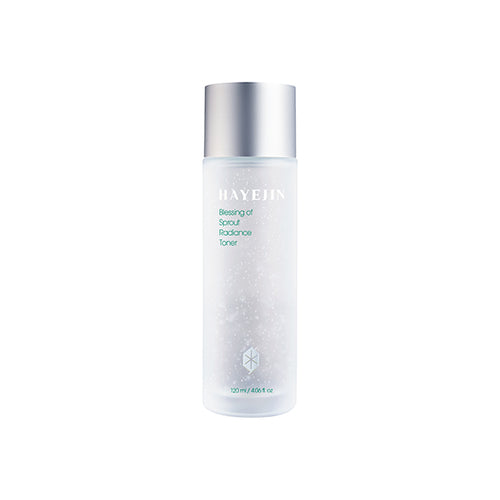 HAYEJIN | Blessing of Sprout Radiance Toner - Hypoallergenic toner that contains natural sprouts which instantly brighten skin’s complexion, balance pH level and moisturize the skin without sticky sensation for a fresh finish 