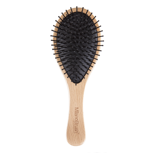 MilanoBrush | Stacy Wooden Brush - Dedicated to keep your hair amazing all the time. A new technology reduces breakage and ensures gentle care for all hair types.